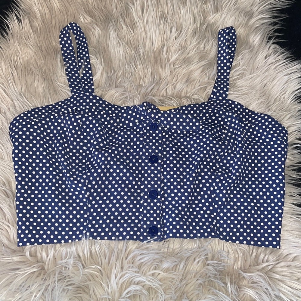 American Rag Retro Polka Dot Crop Top